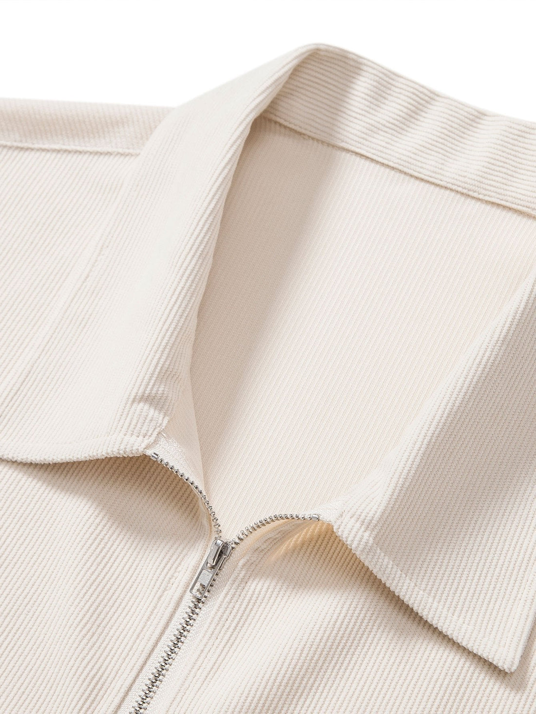 Stretch Corduroy Zip Poloshirt