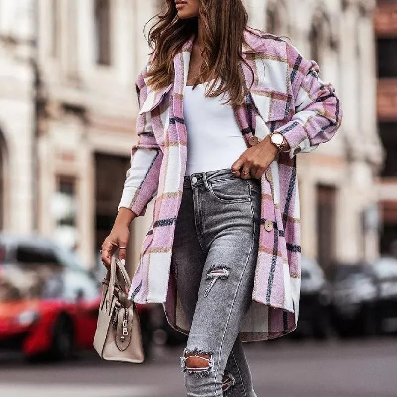 Geruite jas voor dames - Abigail