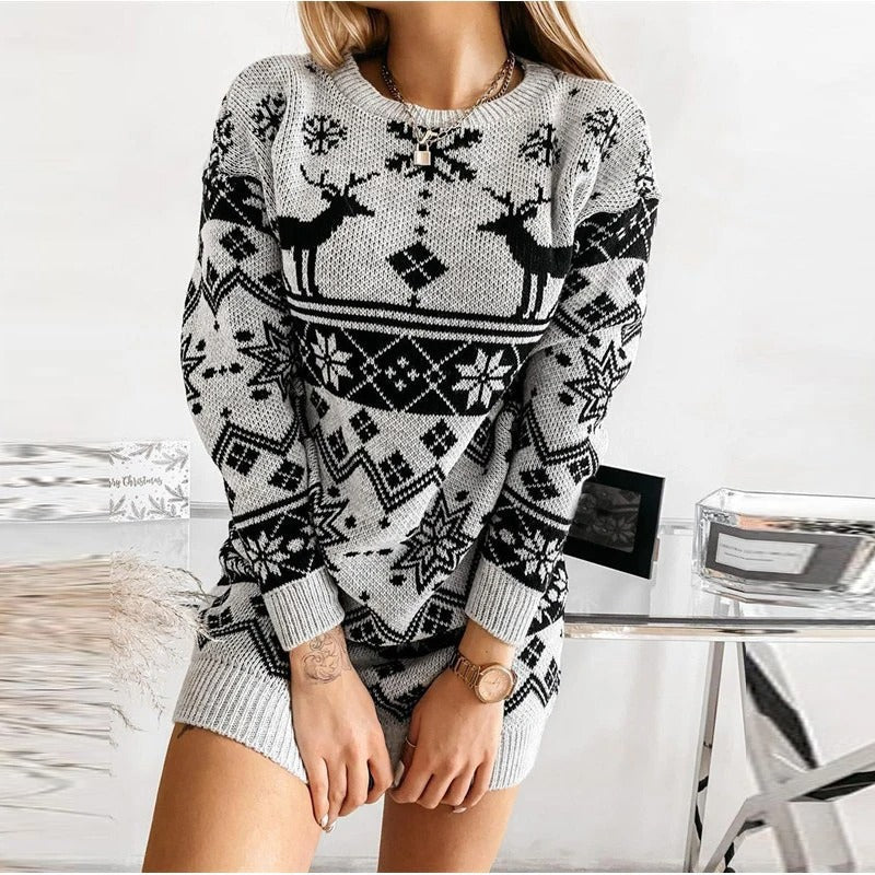 Kersttrui jurk voor vrouwen