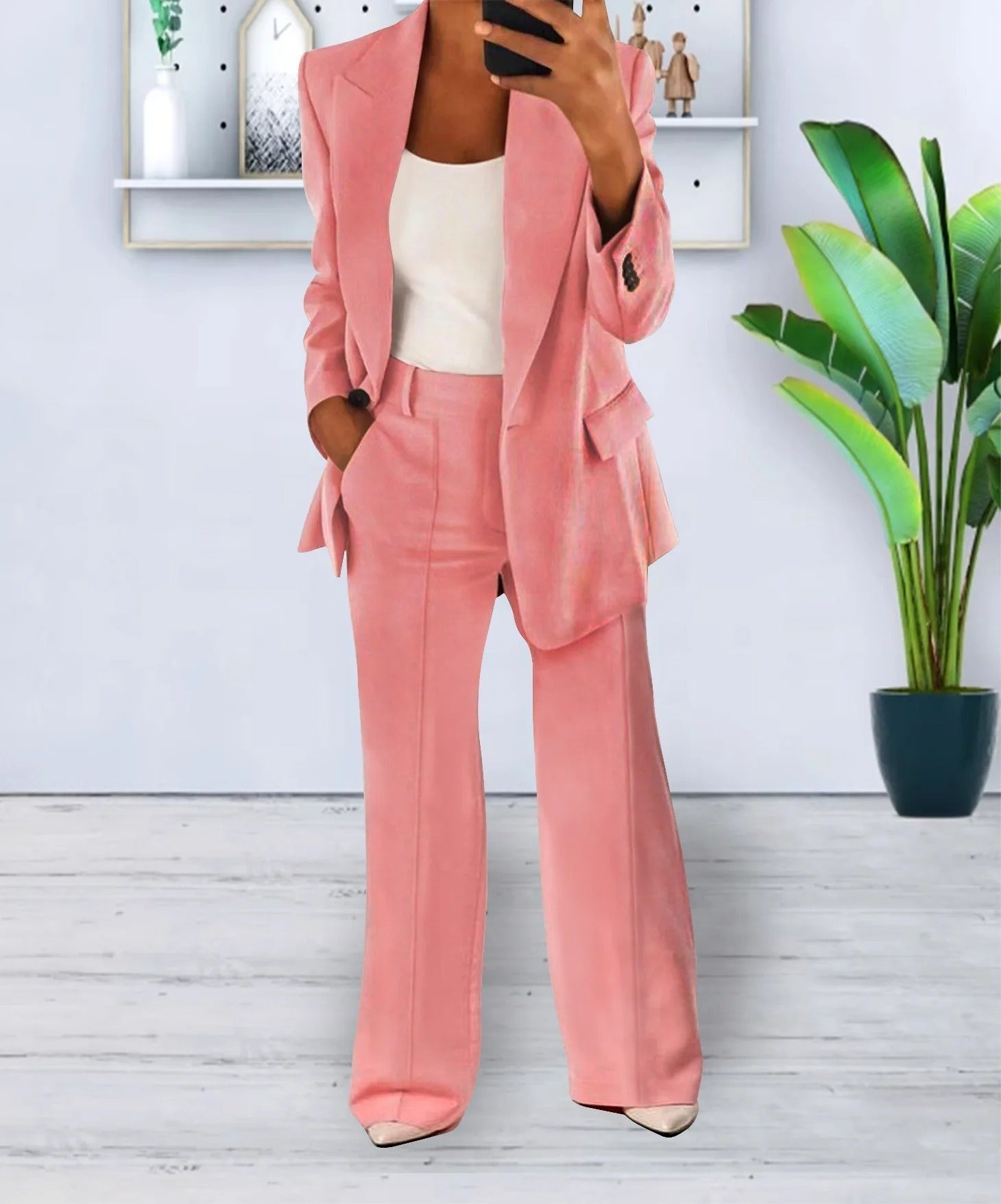 Tweedelig pak met blazer en broek voor dames