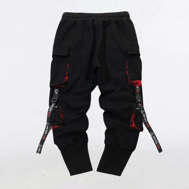 Streetwear joggingbroek met utility straps