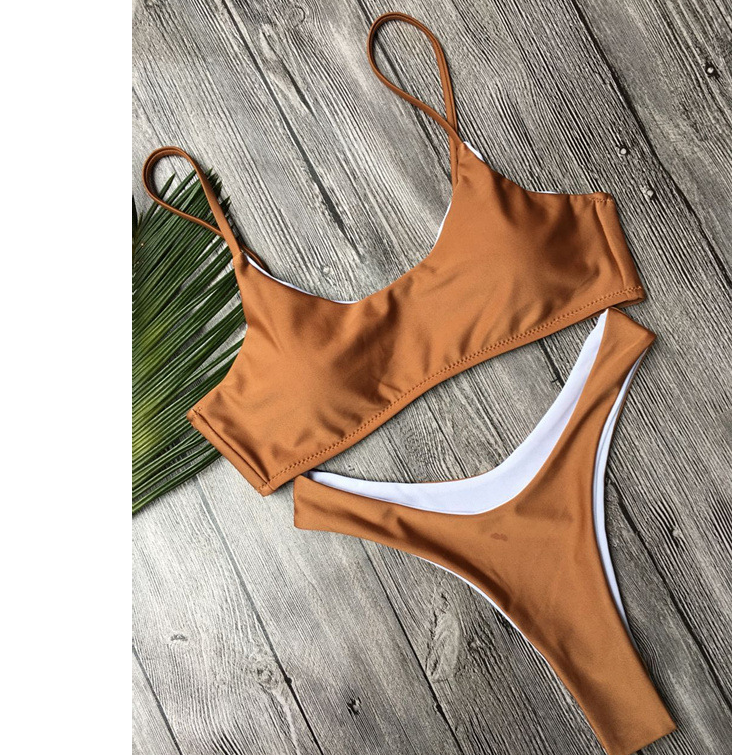 Effen bikini badpak voor vrouwen