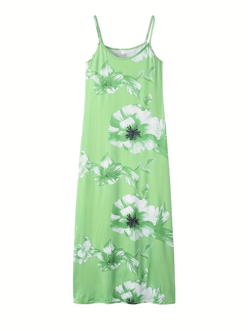 Slim-fit maxi-jurk met bloemenprint