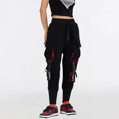 Streetwear joggingbroek met utility straps