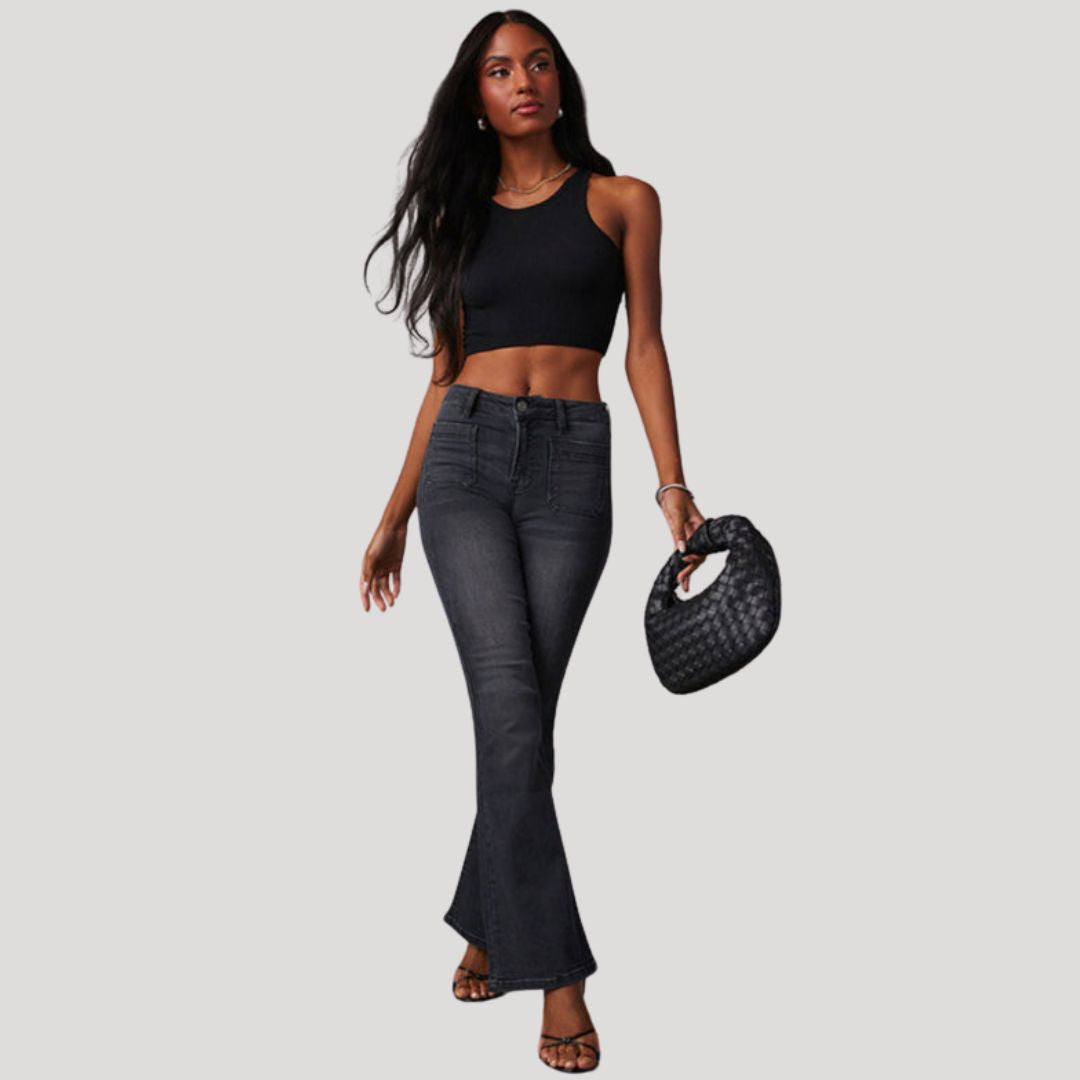 Chique bootcut jeans met een lage taille