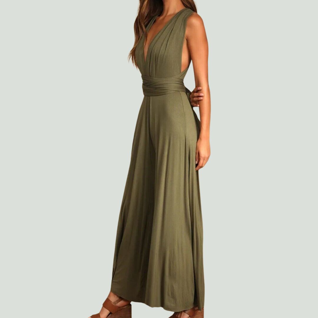 Elegante jumpsuit met gekruiste rug