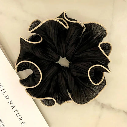 Gevouwen chiffon haarbanden met contrasterende rand