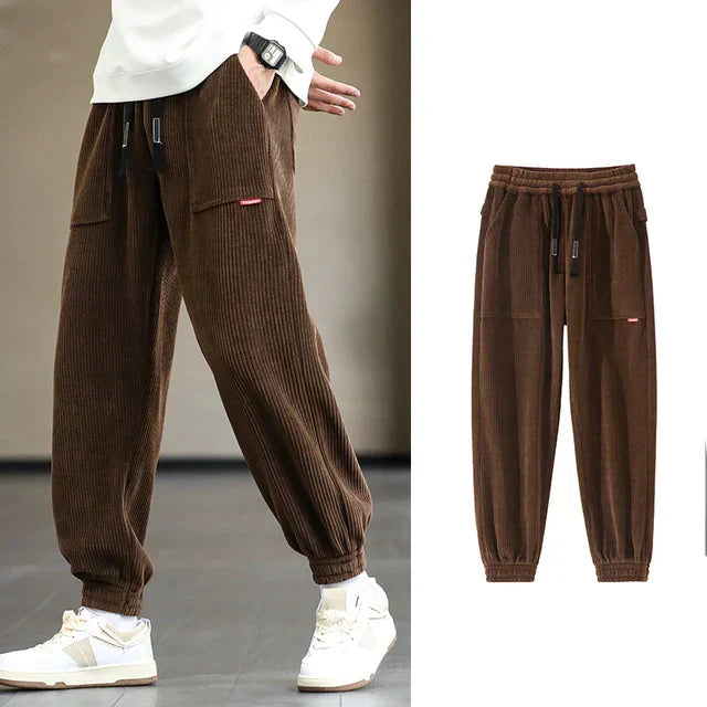 Stijlvolle corduroy joggingbroek