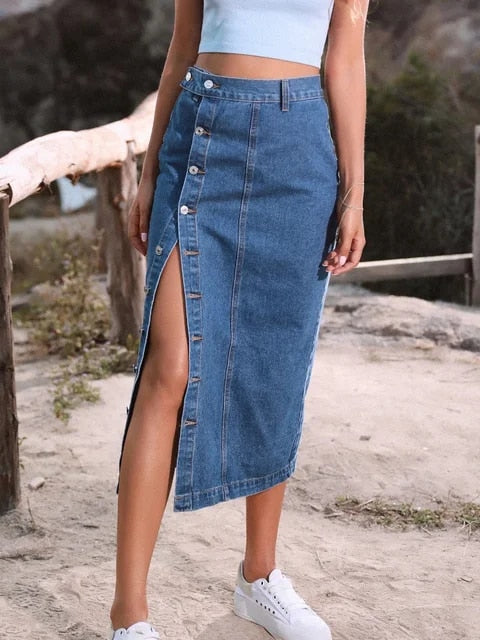 Denim met hoge taille - Rock