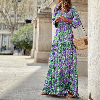 Bohemian maxi-jurk met paisleypatroon