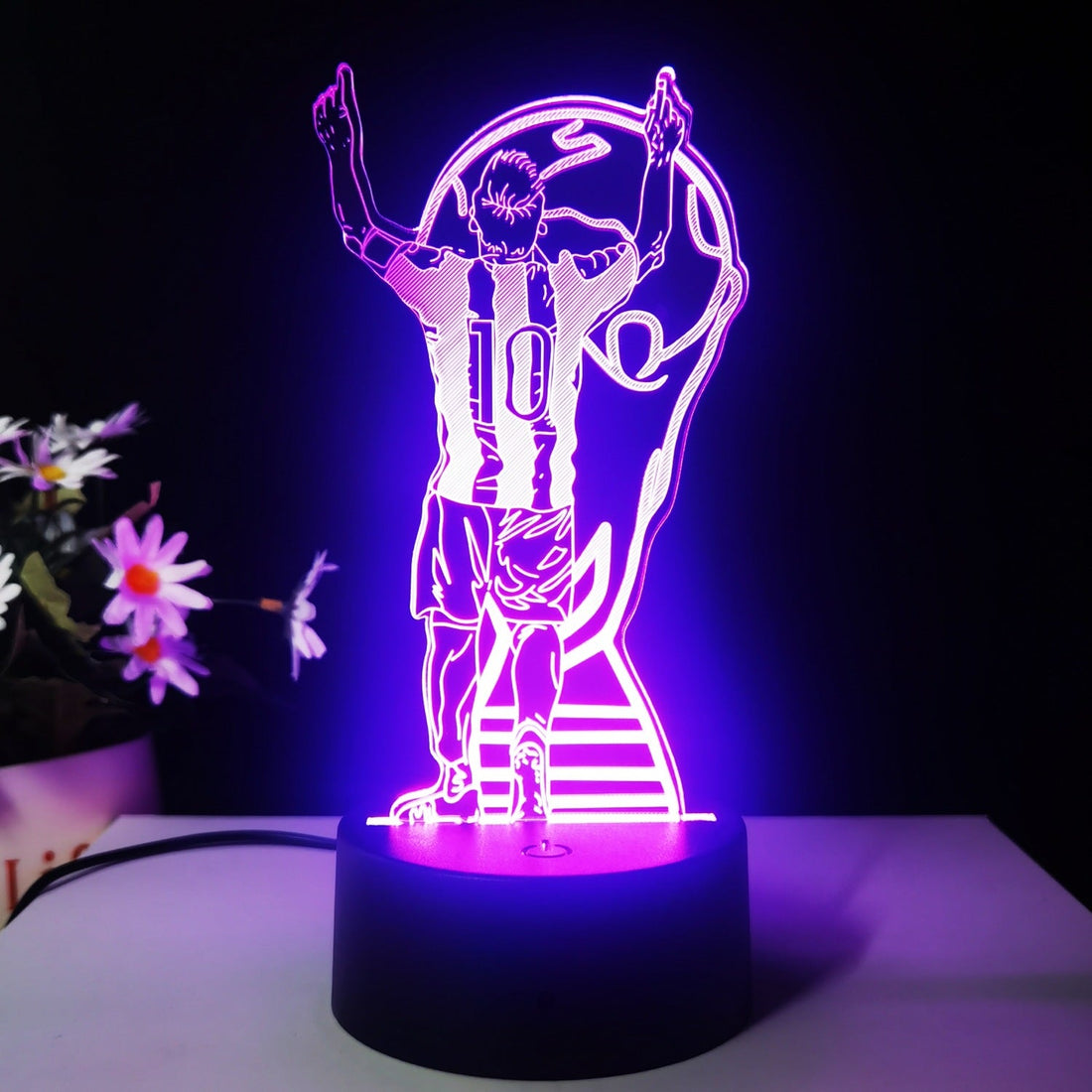 Lionel Messi 3D Illusie LED-Lamp - Nachtlampje - 16 Kleuren