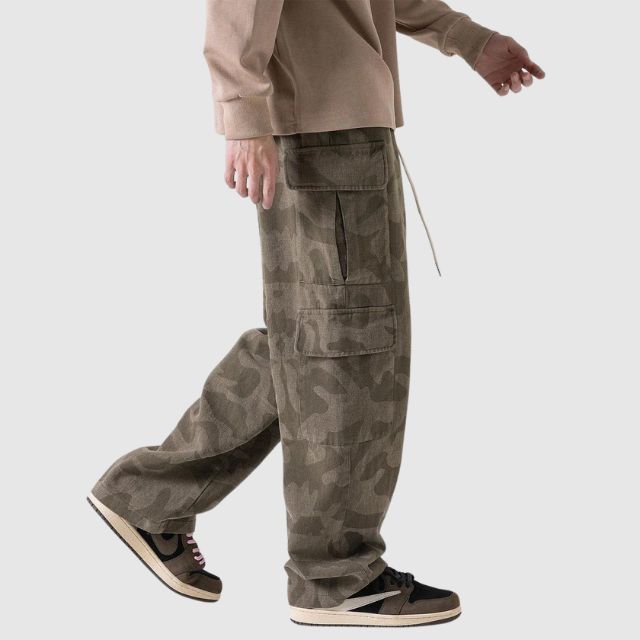 Casual cargobroek in camouflagepatroon