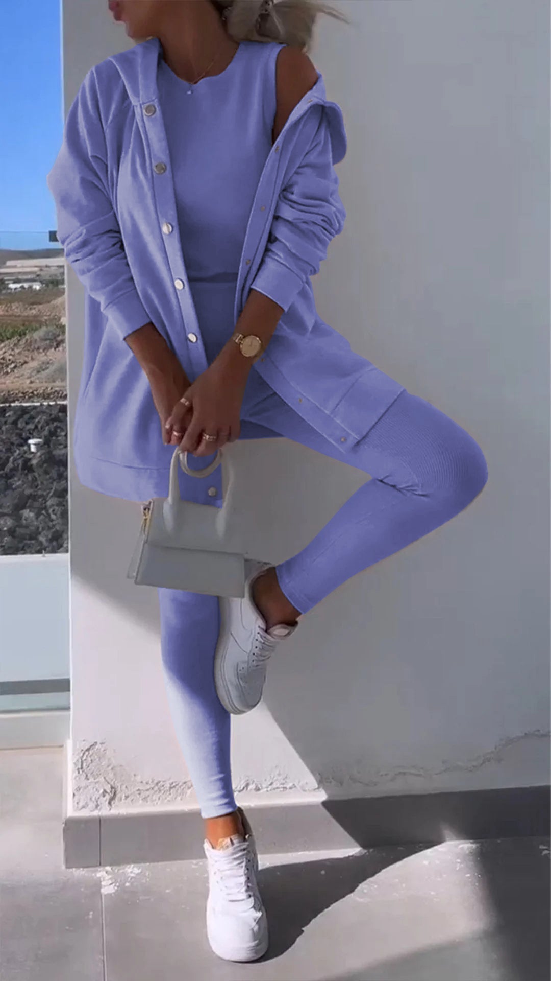 Pien | Elegant Vest met Sweatshirt met Capuchon Set