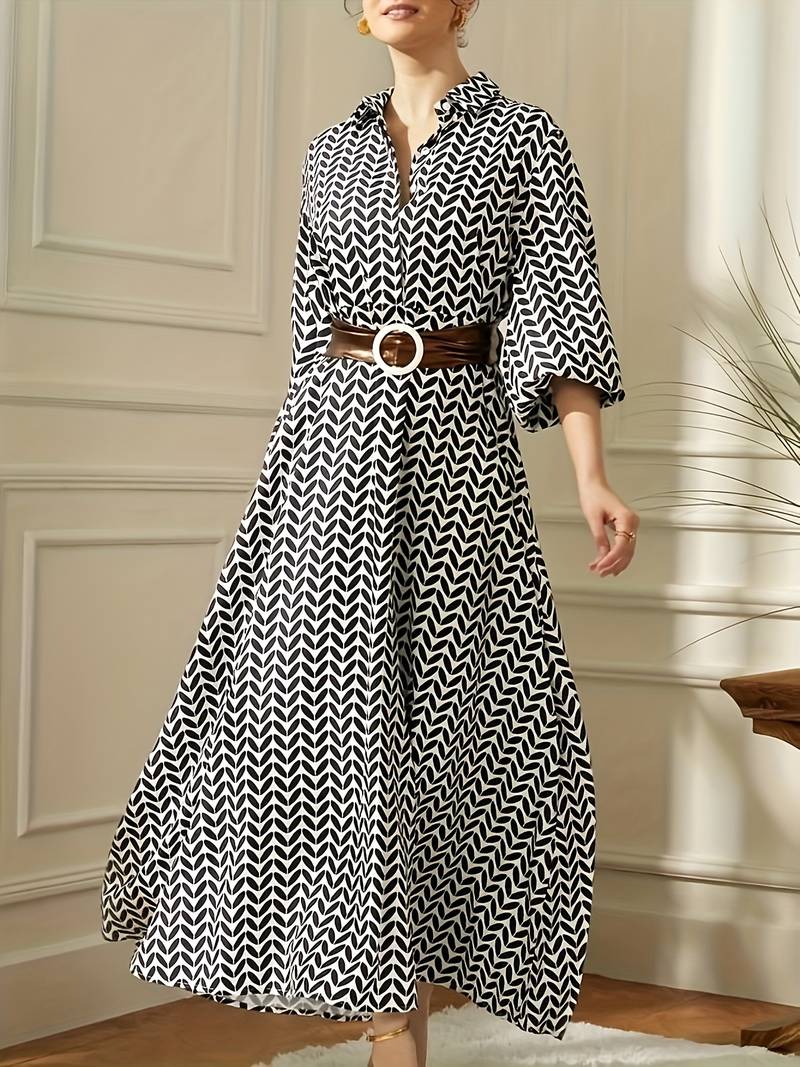 Maxi-jurk met geometrische print