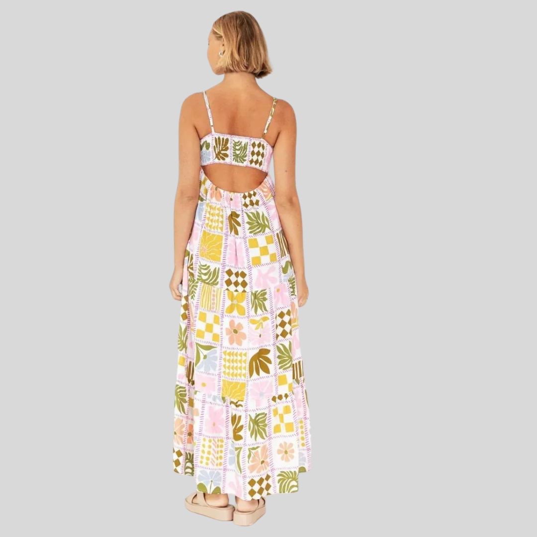 Zomerse maxi-jurk met delicate prints