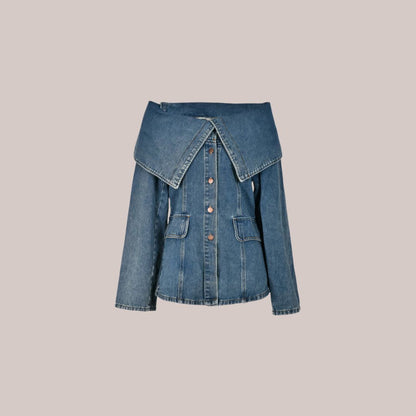 Stijlvol denim jack met knoopdetails