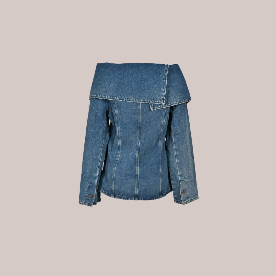 Stijlvol denim jack met knoopdetails