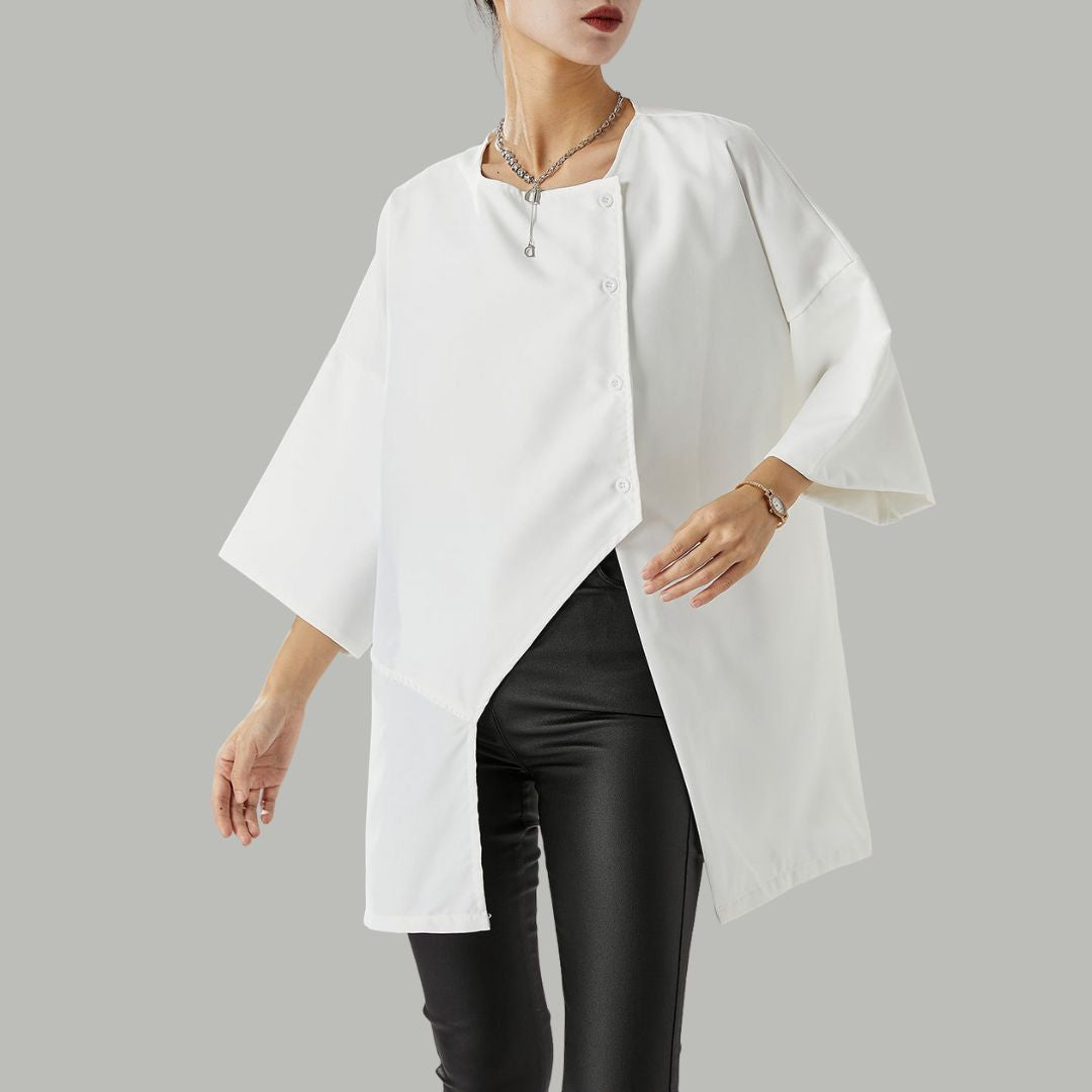 Stijlvolle asymmetrische blouse