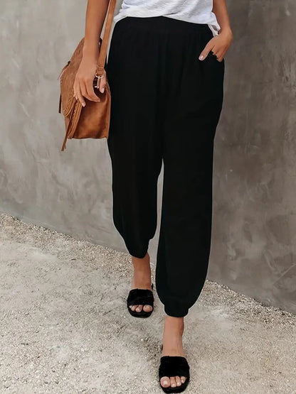 Lange broek met hoge taille