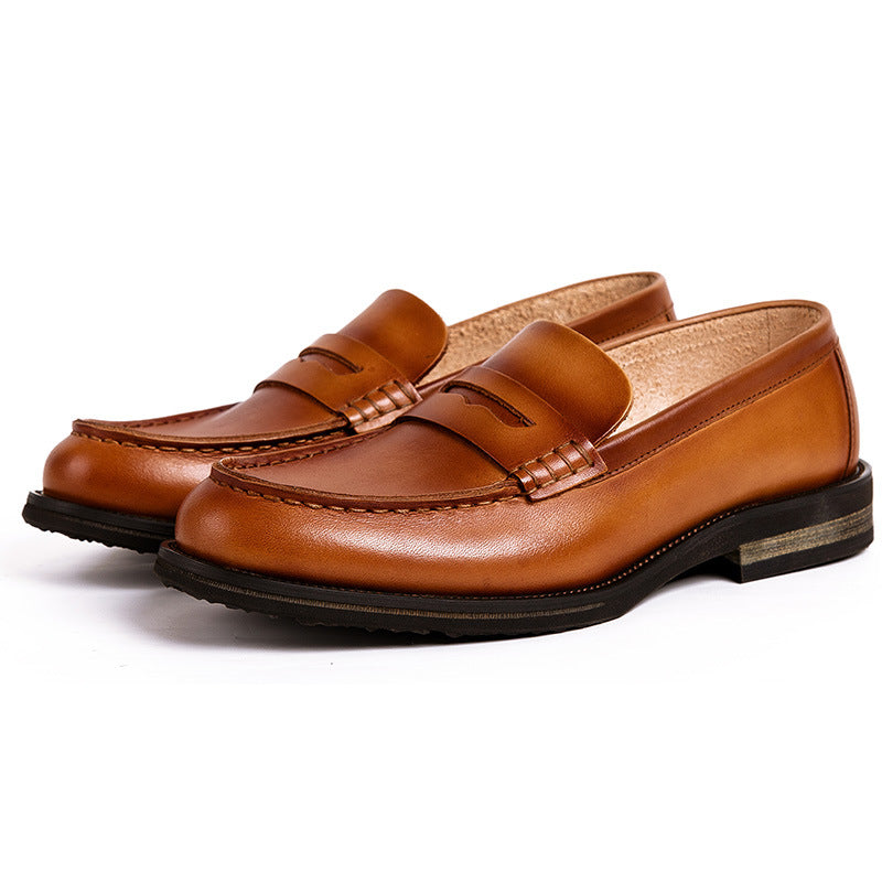 Designer leren schoenen koeienhuid loafers