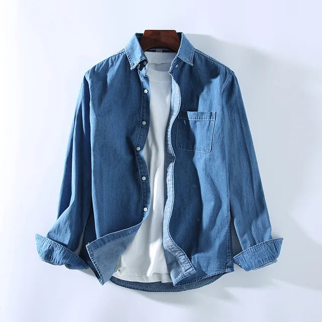 Casual denim overhemd