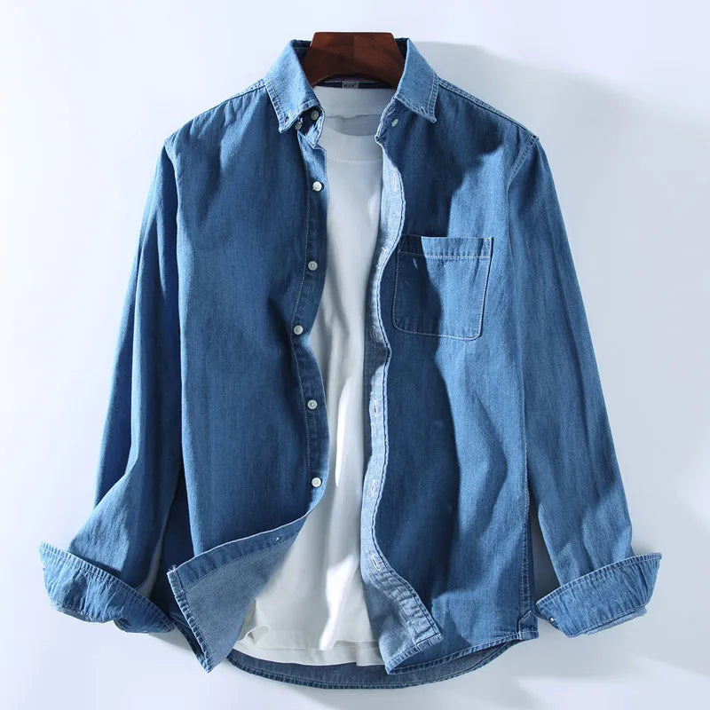 Casual denim overhemd