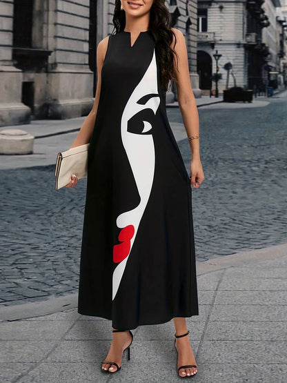 Jurk met figuurprint