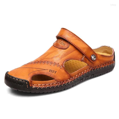 Handgemaakte leren loafers met stiksel detail