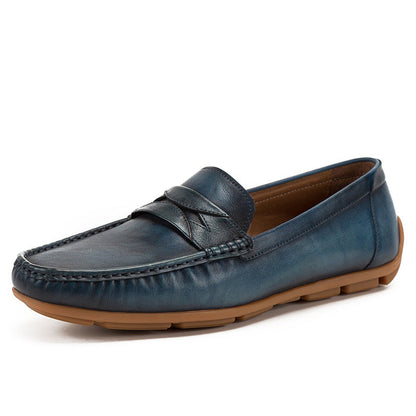 Comfortabele rundleren fashion loafers luxe