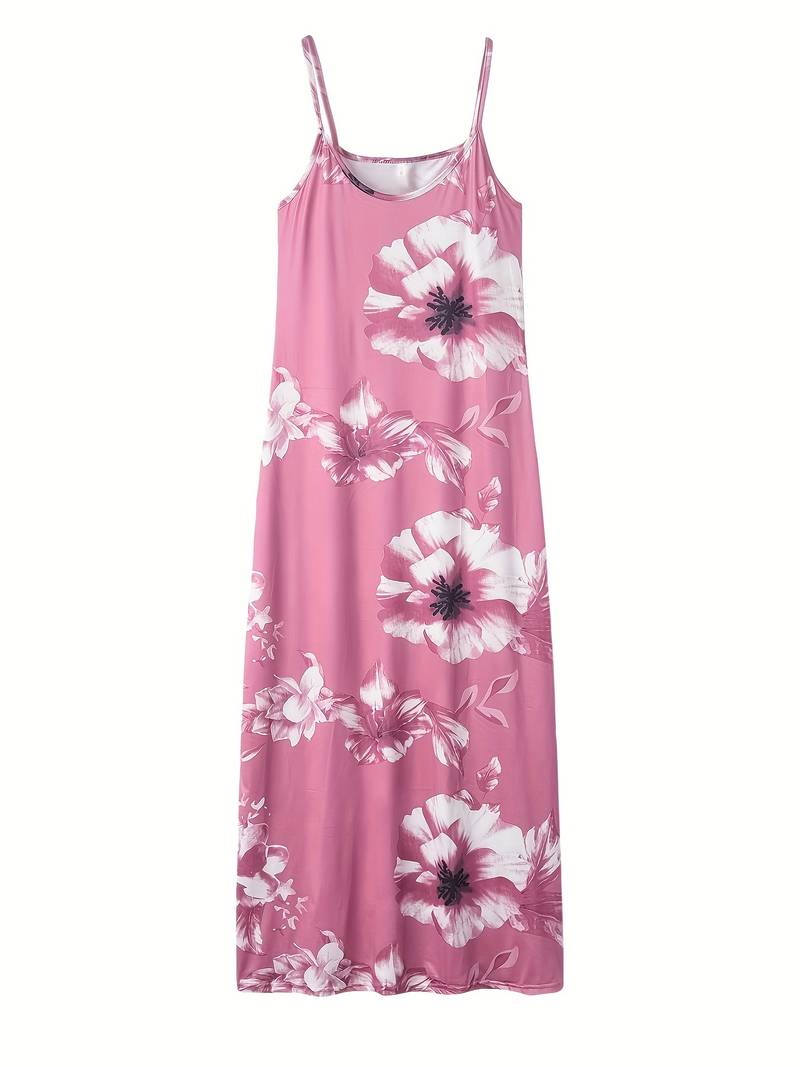 Slim-fit maxi-jurk met bloemenprint