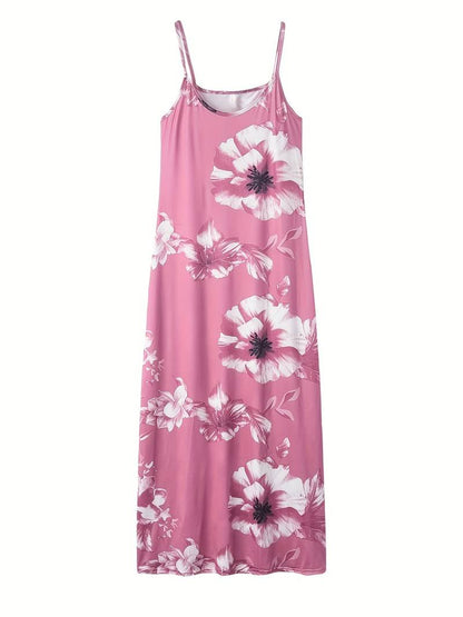 Slim-fit maxi-jurk met bloemenprint