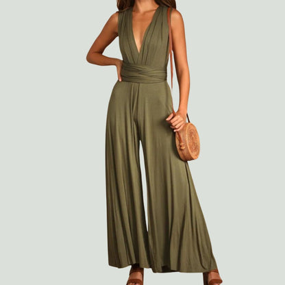 Elegante jumpsuit met gekruiste rug