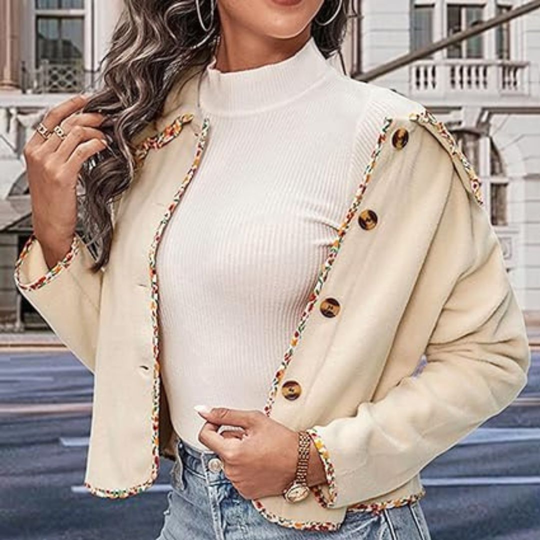 Knoopjasje met tweedrand en pareldetails