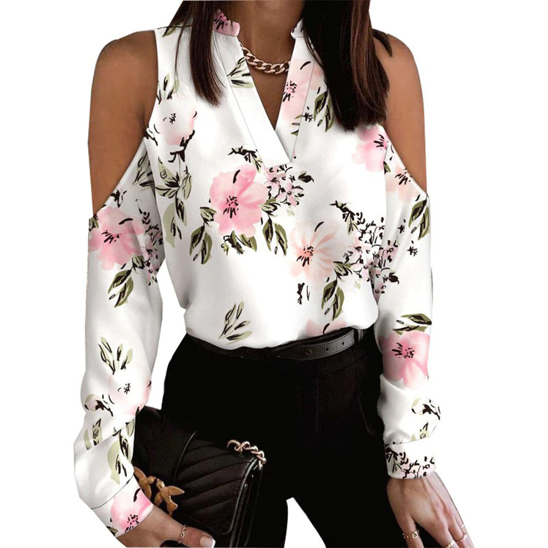 Elegante blouse met V-hals