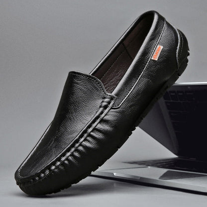 Designer leren loafers in Britse stijl Loafers