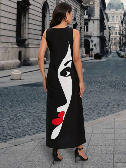 Jurk met figuurprint