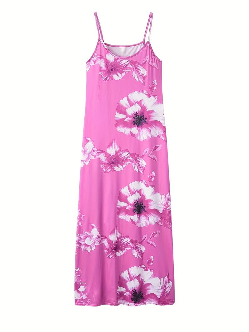 Slim-fit maxi-jurk met bloemenprint