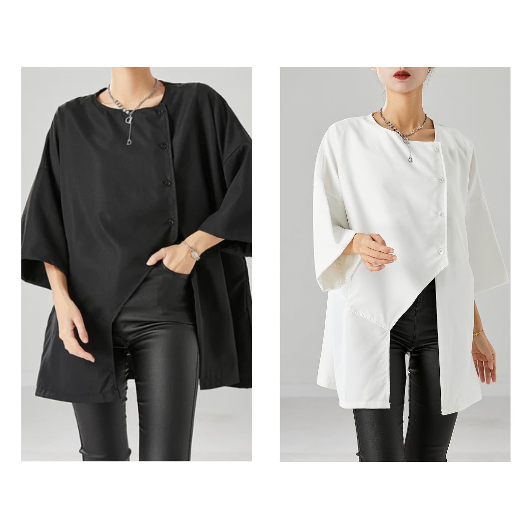 Stijlvolle asymmetrische blouse