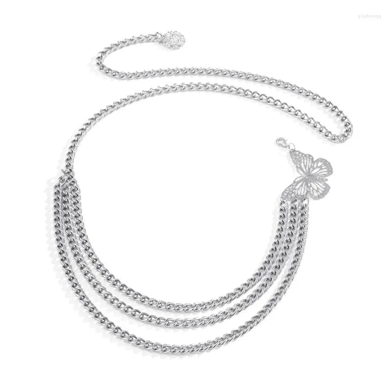 Ketting met meerdere lagen en vlinderhanger
