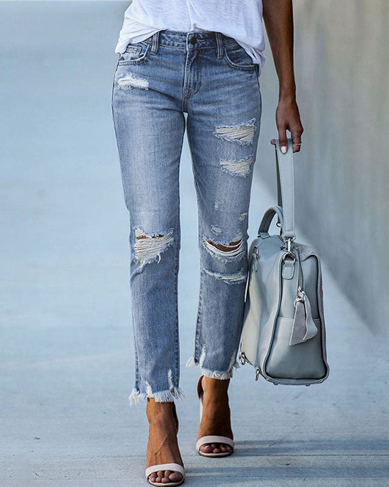 Casual denim broek