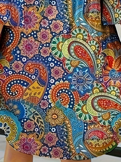 Sexy paisley jurk ronde hals