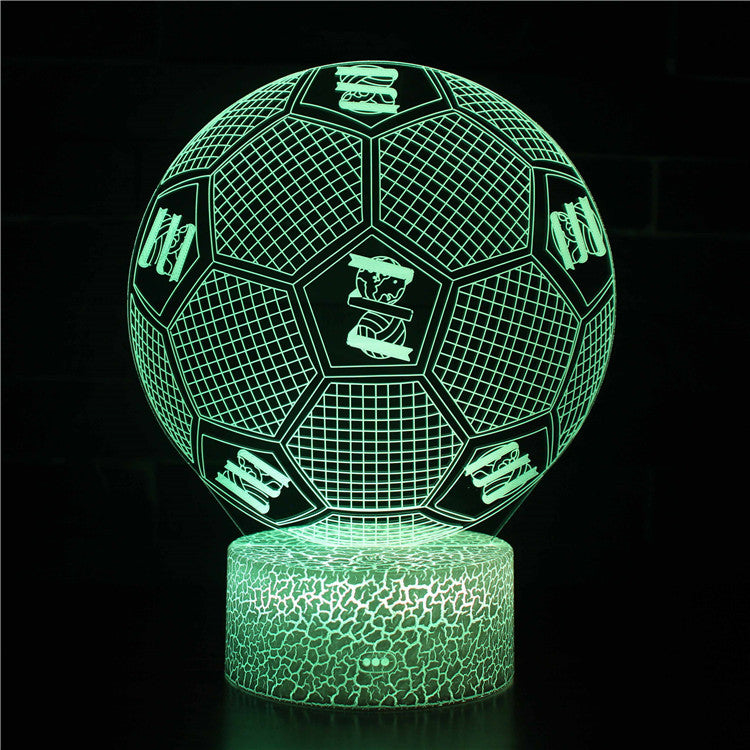 Voetbal 3D Illusie LED-Lamp - Nachtlampje - Sfeerlicht