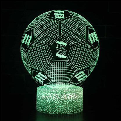 Voetbal 3D Illusie LED-Lamp - Nachtlampje - Sfeerlicht