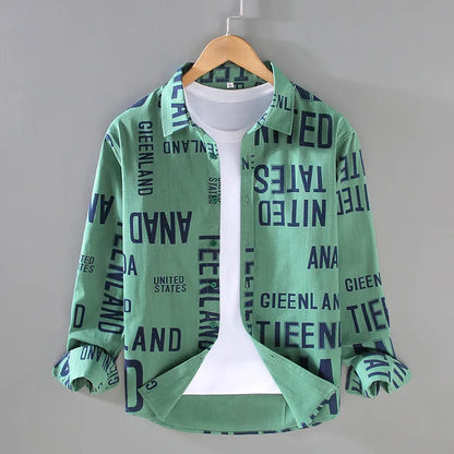 Shirt met open voorkant en opvallende letters