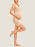 Zwangerschapsshort met hoge taille – naadloze shapewear short voor zwangeren – Beige