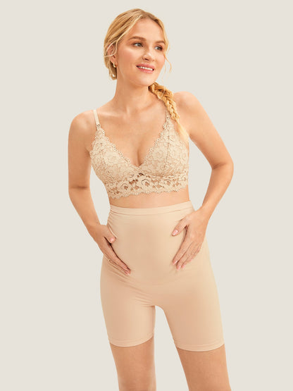 Zwangerschapsshort met hoge taille – naadloze shapewear short voor zwangeren