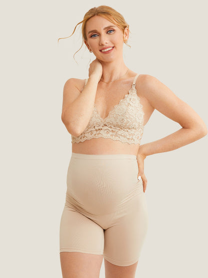 Zwangerschapsshort met hoge taille – naadloze shapewear short voor zwangeren