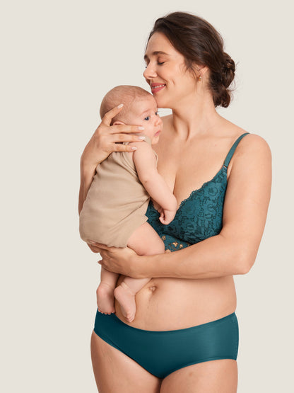 Voedingsbeha van kant met extra steun – voedingsbralette zonder beugel