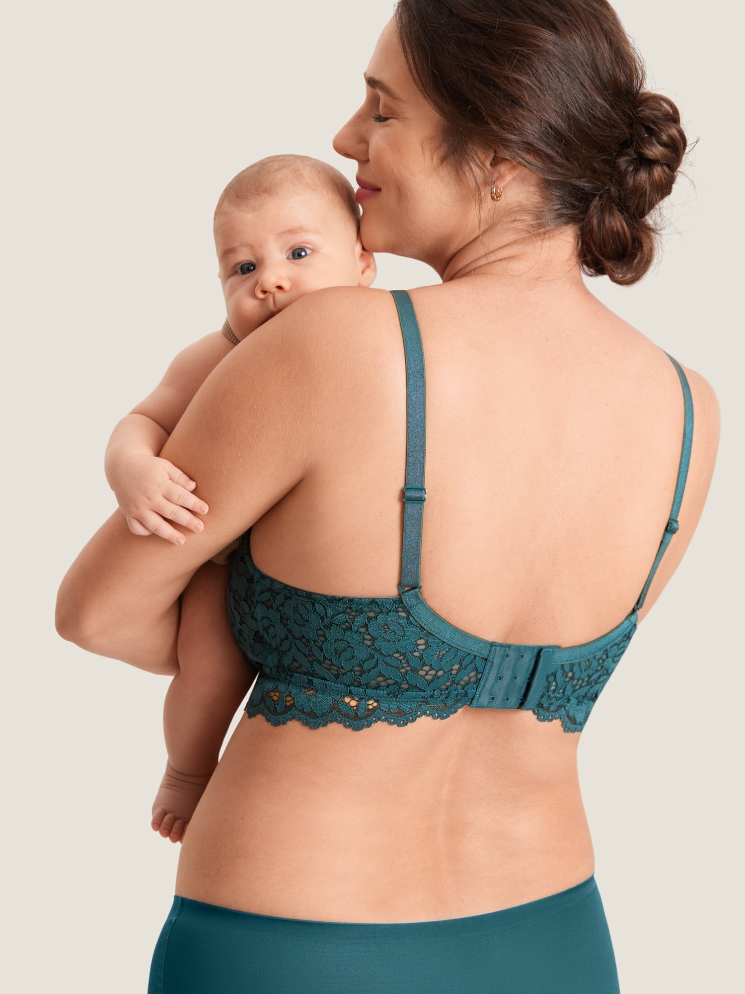 Voedingsbeha van kant met extra steun – voedingsbralette zonder beugel