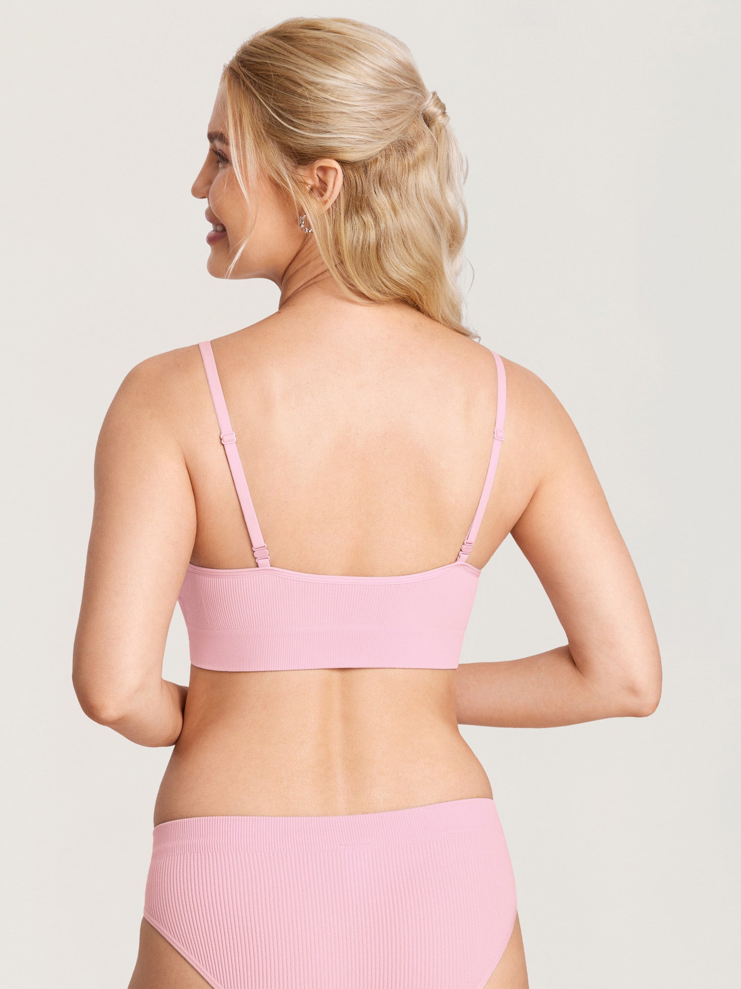 Voedingsbeha zonder beugel in ribstof – zachte voedingsbralette met uitneembare pads